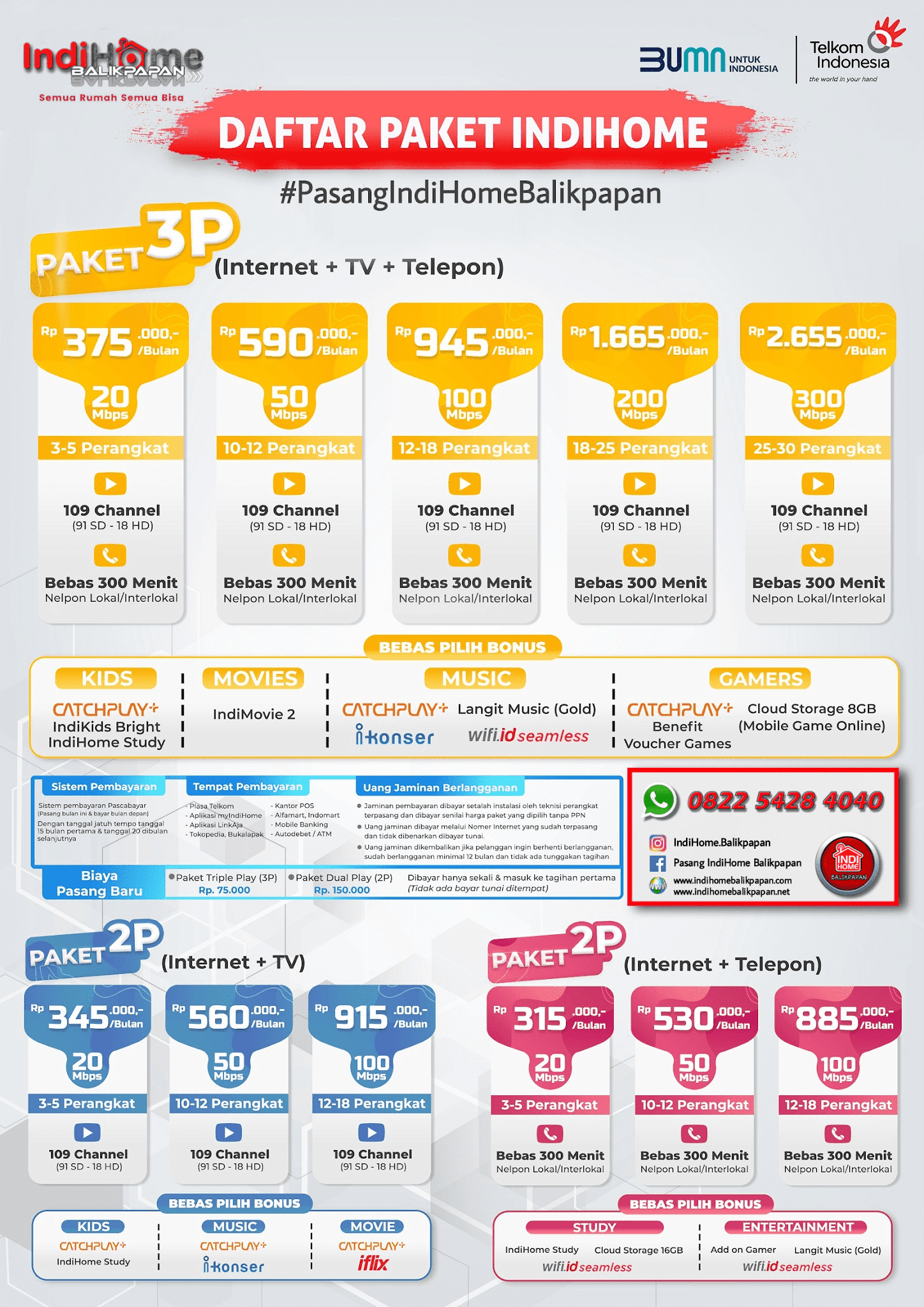 Paket Indihome Terbaru 2021 Indihome Balikpapan Layanan Resmi Pasang Indihome Internet Cepat Indihome Fiber