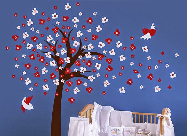 Beautiful wall stickers ideas for a cute girl nursery