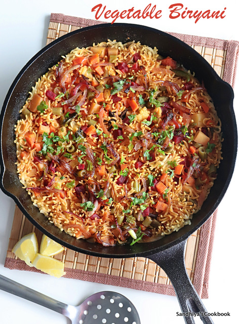 Sandhiya's Cookbook: Vegetable Dum Biryani | Vegetable Biryani