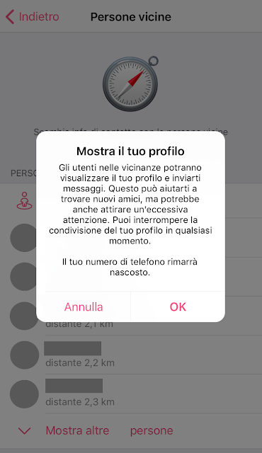 Telegram Messenger per iOS Mostra il tuo Profilo