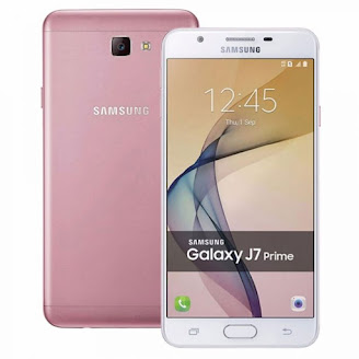 J7 prime samsung smart phone in the Pink colour with front and back side