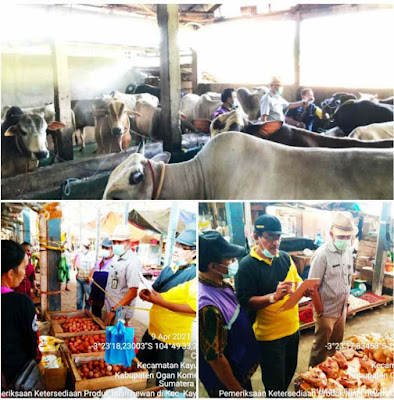 Jelang Ramadhan, Disbunnak OKI Temukan Ini Saat Lakukan Sidak Ketersediaan Daging di Pasar Kayuagung