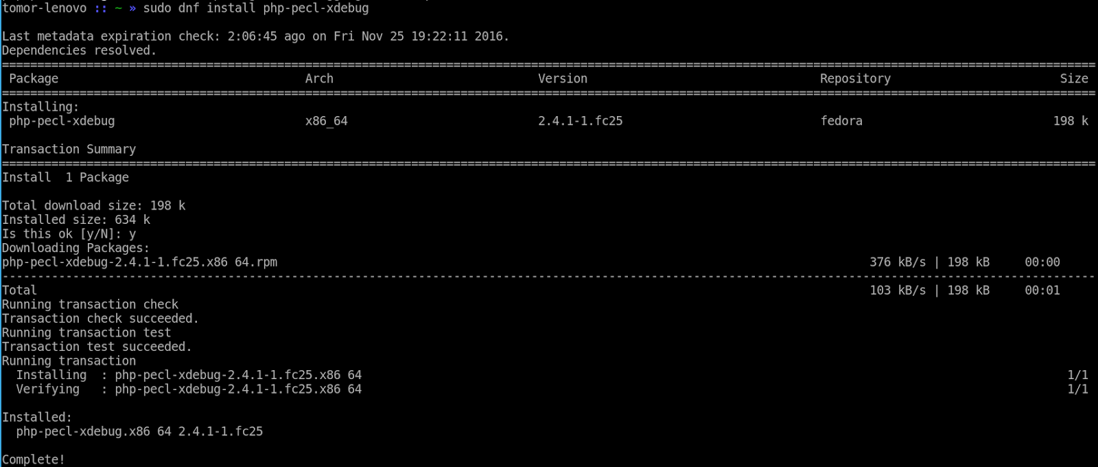 Tomor's Notes Install XDebug in Fedora25 and configure Netbeans