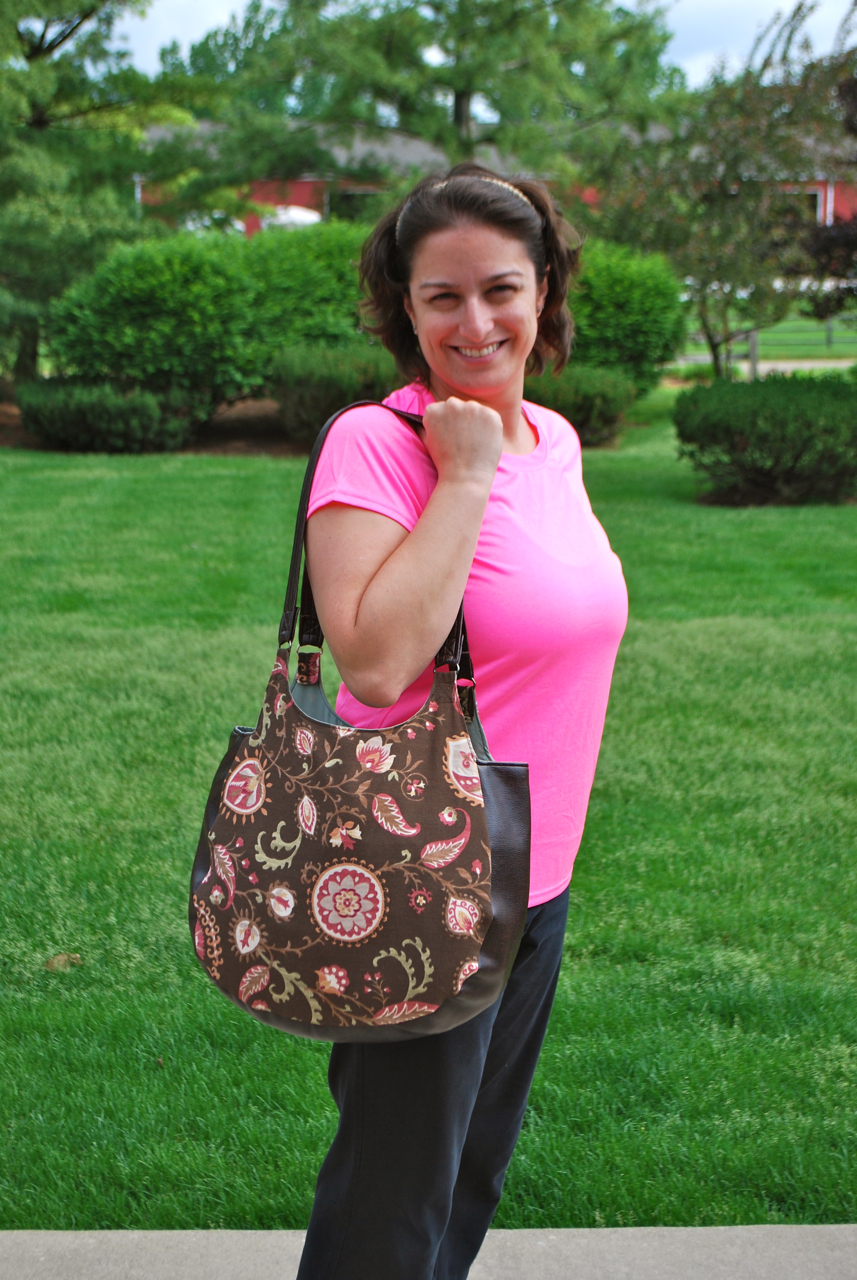 Roonie Ranching Hobo bag with a pleather gusset