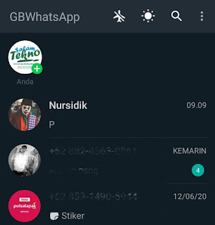 cara mengembalikan chat yang disembunyikan di whatsapp gb