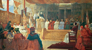 Fuente: De Salvador Viniegra y Lasso de la Vega - http://1.bp.blogspot.com/_wDyx_4vBXxE/TBTMfyLHk7I/AAAAAAAACE0/nrLREjchUaY/s1600/20070712klphishes80iesl.jpg, Dominio público, https://commons.wikimedia.org/w/index.php?curid=20268128 Compromiso de Caspe (Salvador Viniegra,1891)