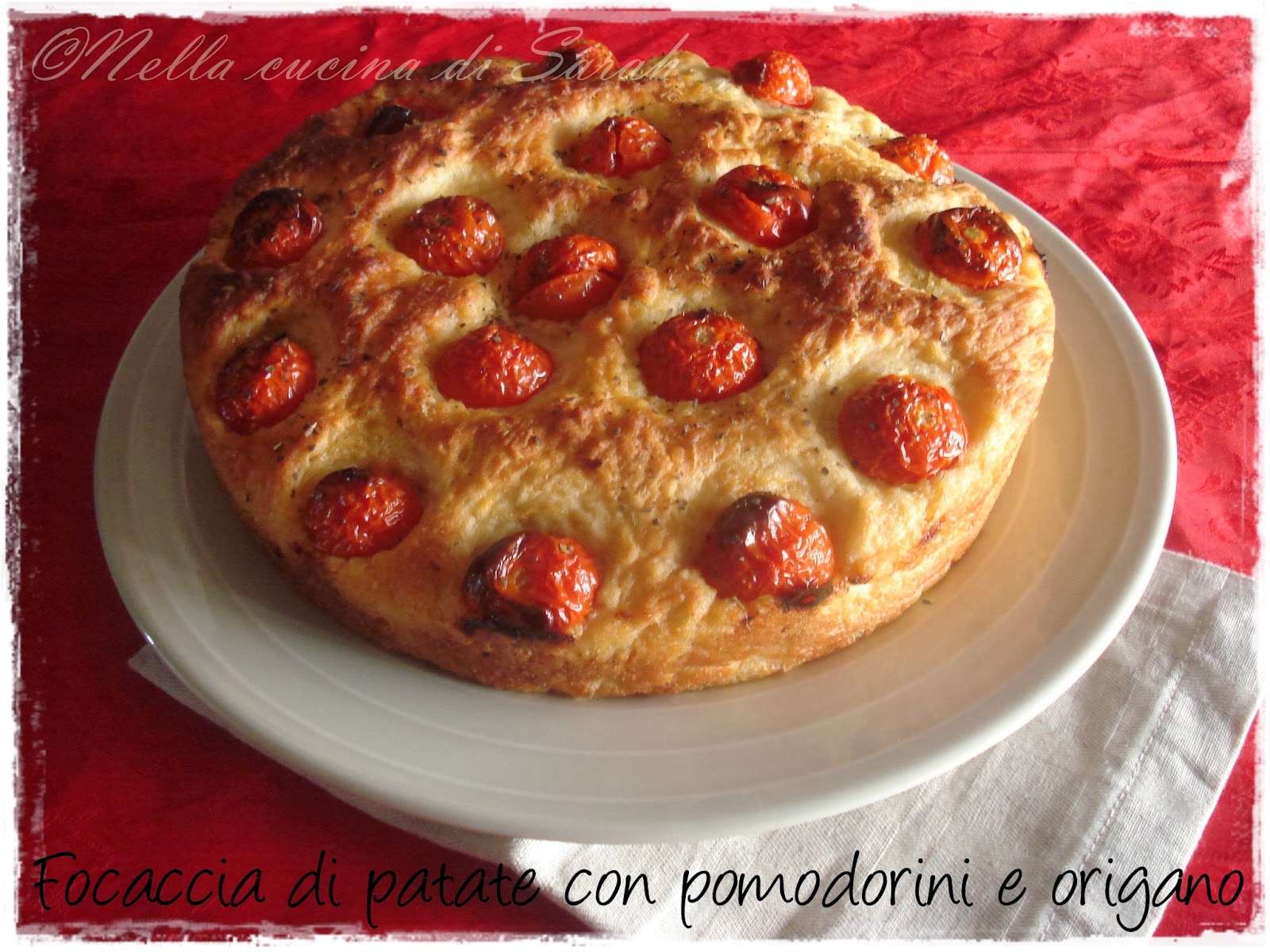 the recipe-tionist ~ focaccia di patate con pomodorini e origano