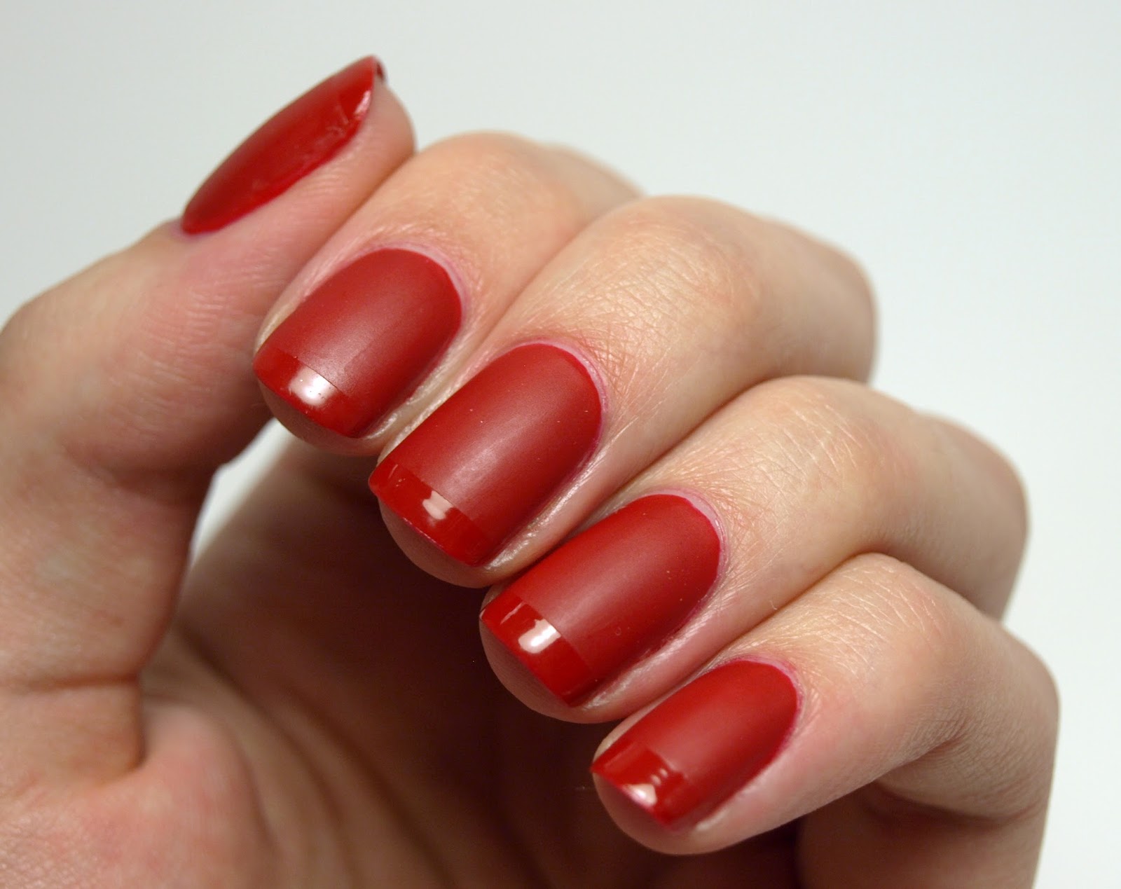 Nail Polish Society Red Matte and Glossy