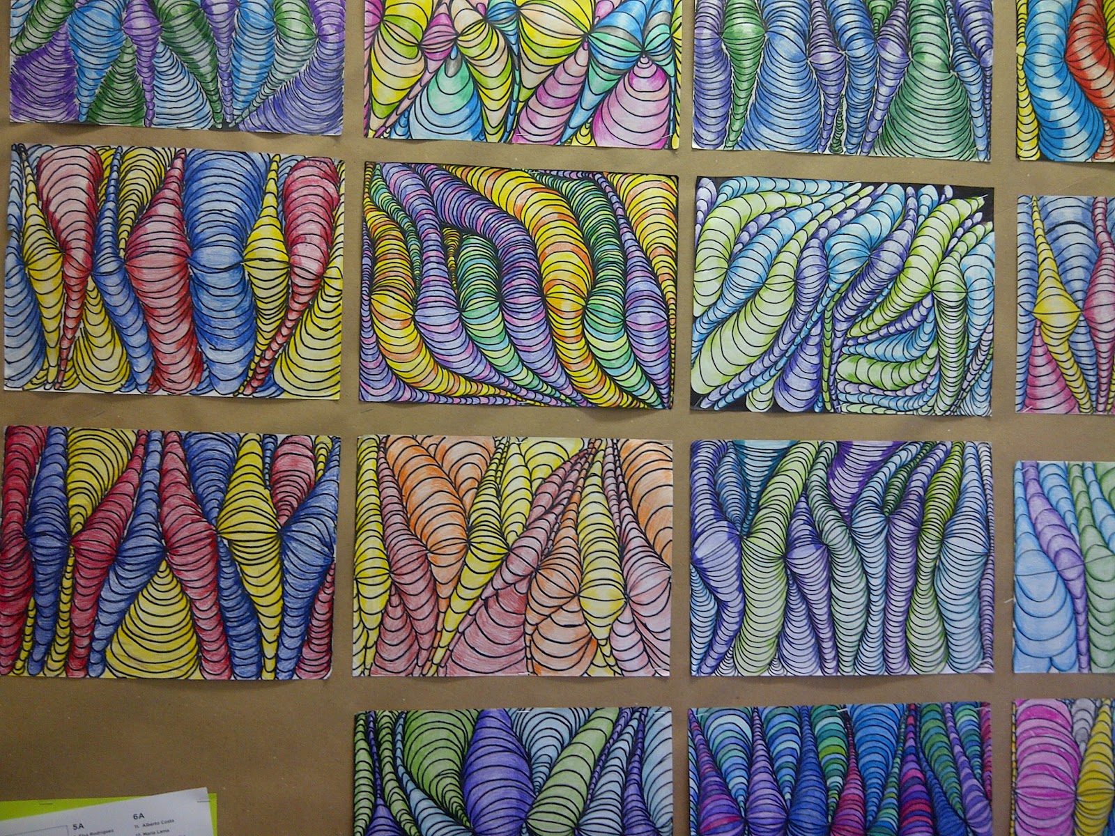 Ms. Maryann's Art Class Op Art Tubes w/ Shading 5th6th