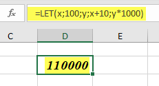 Affecter calcul à une variable LET