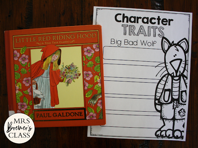 Little Red Riding Hood Fairy Tales activities unit with Common Core aligned literacy companion activities for First Grade and Second Grade