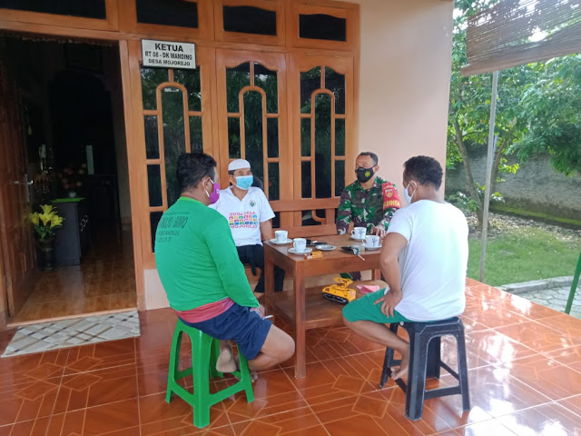 Babinsa Mojorejo Terus ingatkan untuk selalu Patuhi  5M