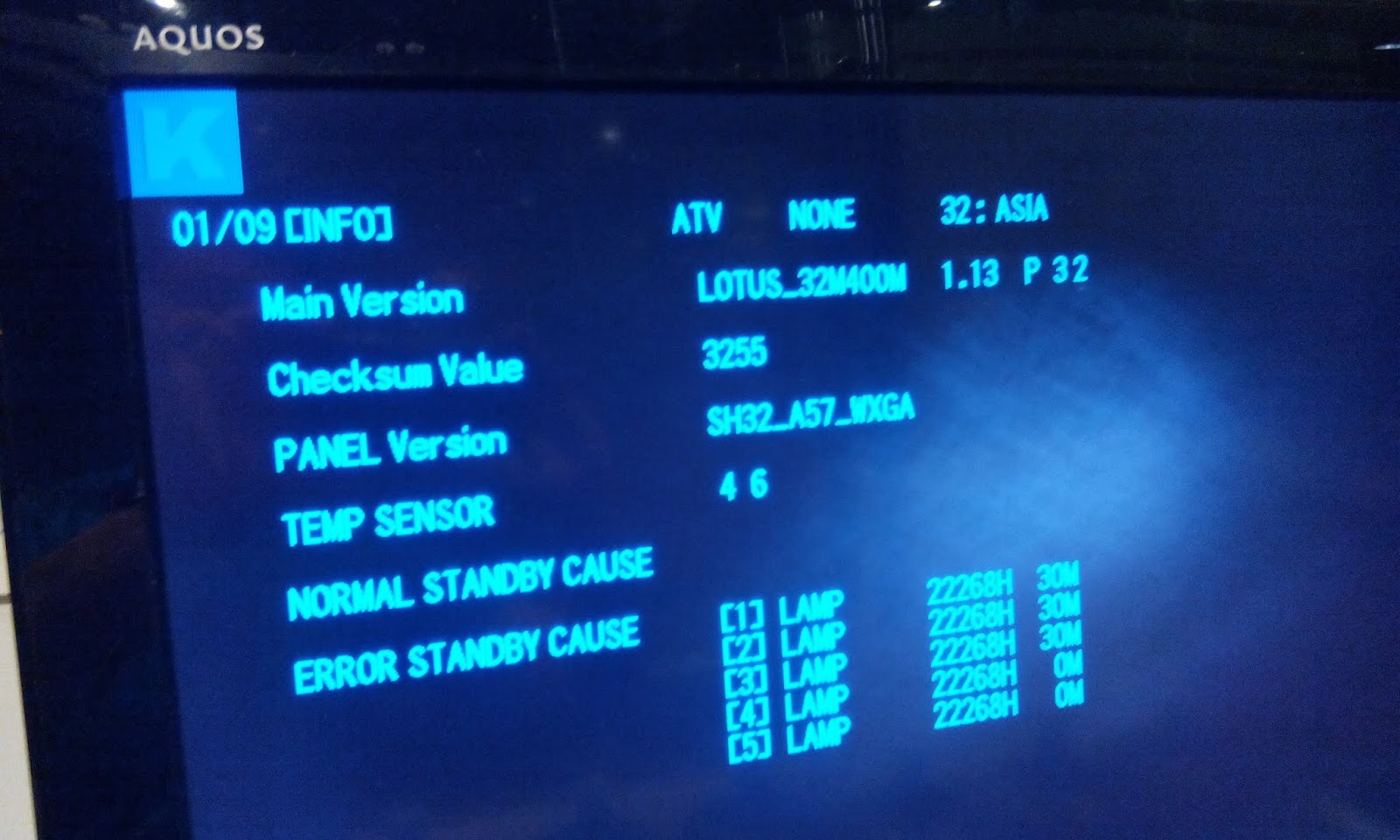 Life Begins at Forty SHARP LC32M400MBK LCD TV repair (red light