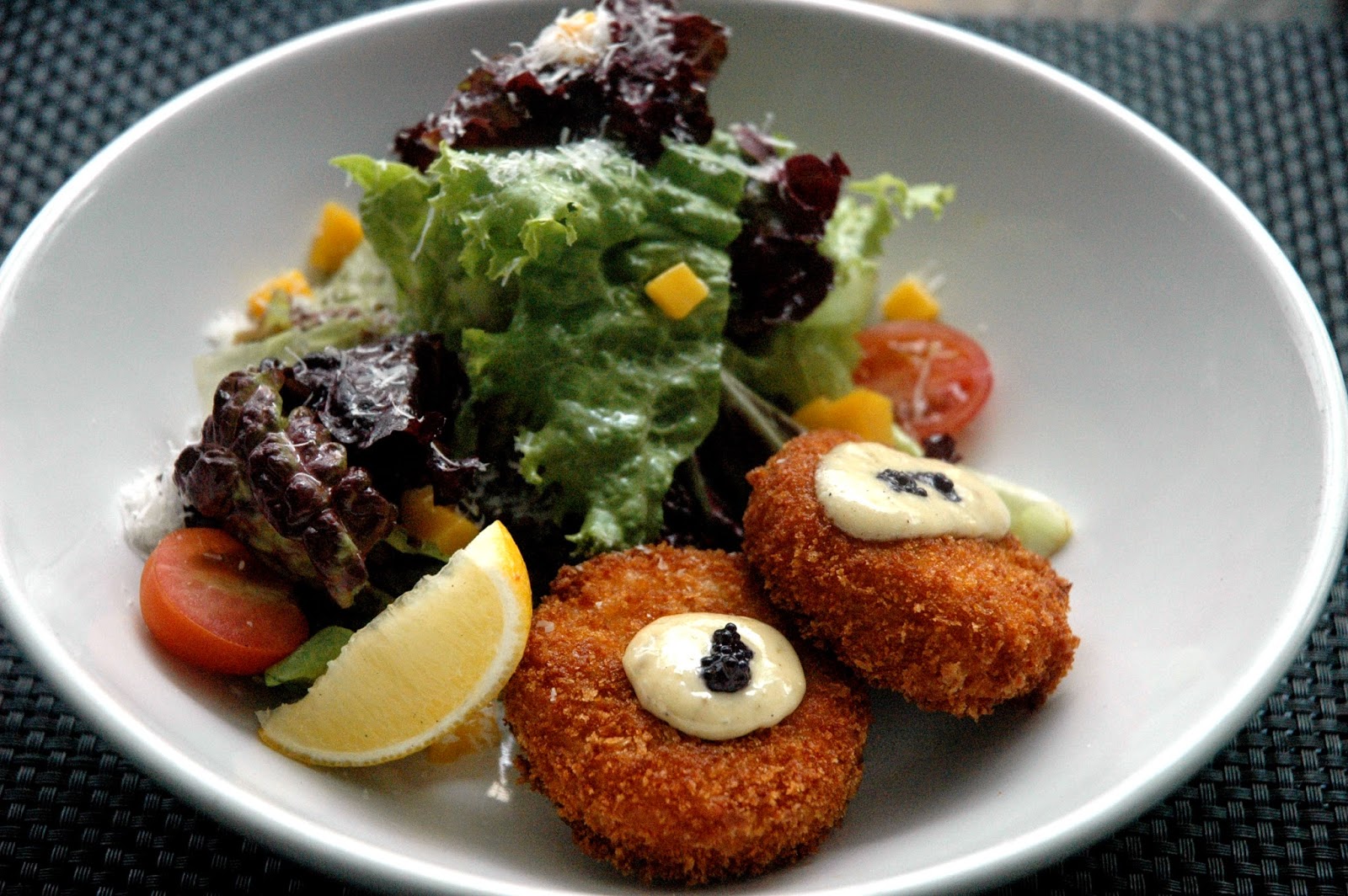 DUDE FOR FOOD Sundays at Salcedo with LuLu's Crab Cakes and The Ultimate Pork Chop