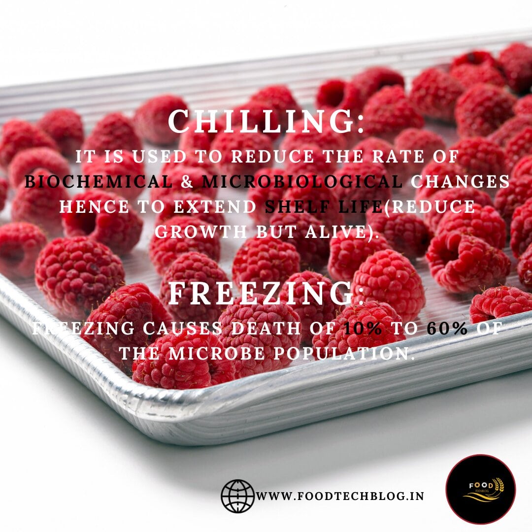 What is the difference between chilling and freezing?