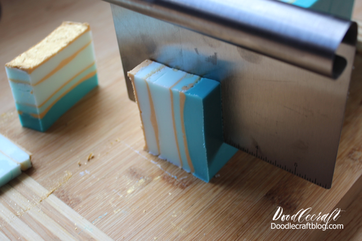 Teal And Gold Ombre Soap