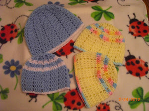 Blue Hat, Yellow too, for Preemies!