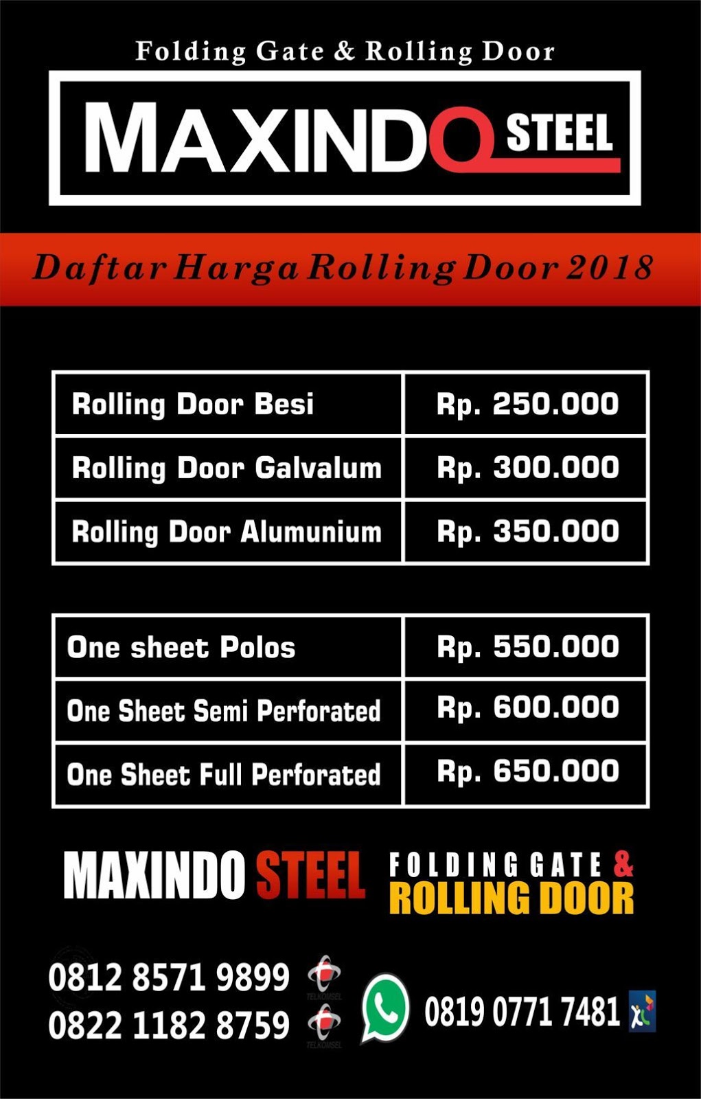 DAFTAR HARGA ROLLING DOOR DAN FOLDING GATE : HARGA ROLLING DOOR ... DAFTAR HARGA ROLLING DOOR DAN FOLDING GATE : HARGA ROLLING DOOR ...