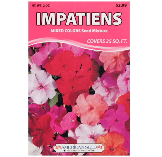 Dollar Tree Seeds Impatiens Mixed Colors Seed Mixture Spring Garden 2020