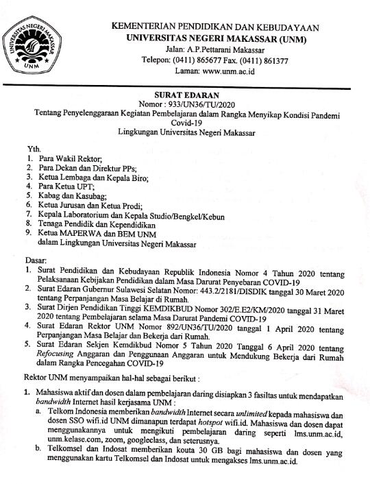Sikapi Pandemi Unm Keluarkan Kebijakan Baru Lpm Psikogenesis Sikapi Pandemi Unm Keluarkan Kebijakan Baru Lpm Psikogenesis