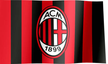 The waving flag of A.C. Milan with the logo (Animated GIF) (Bandiera dell'AC Milan)