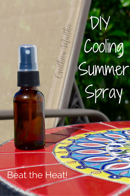 DIY Cooling Summer Spray to help with the heat. It's also a great outdoor spray to keep you annoyance free.