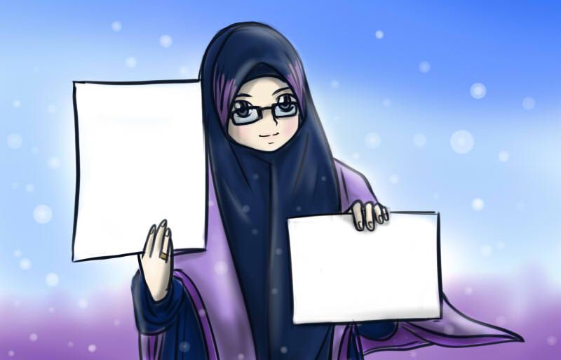 60+ Paling Keren Gambar Kartun Muslimah Comel Dan Cantik