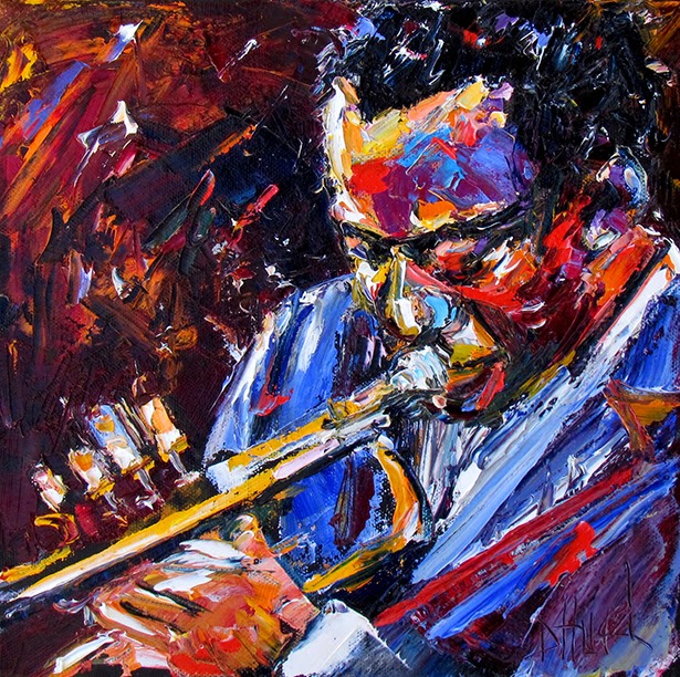 Debra Hurd Original Paintings AND Jazz Art Miles Davis Painting Jazz