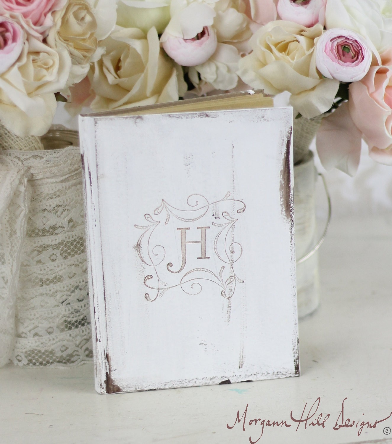 Morgann Hill Designs Bridal Shower Rustic Guest Book Shabby Chic