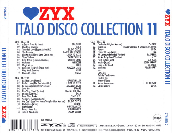 GAPULEROS BLOG: VA - I Love ZYX Italo Disco Collection 11 (3 CD) HOT!!
