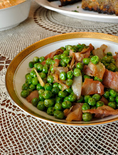 Peas, Shallot, Prosciutto, side dish, recipe