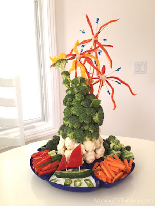 4th of July Statue of Liberty Veggie Platter