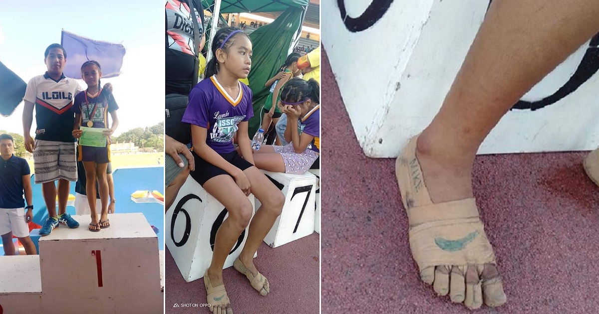 Barefoot student with makeshift ‘Nike’ shoes wins 3 golds in track and field