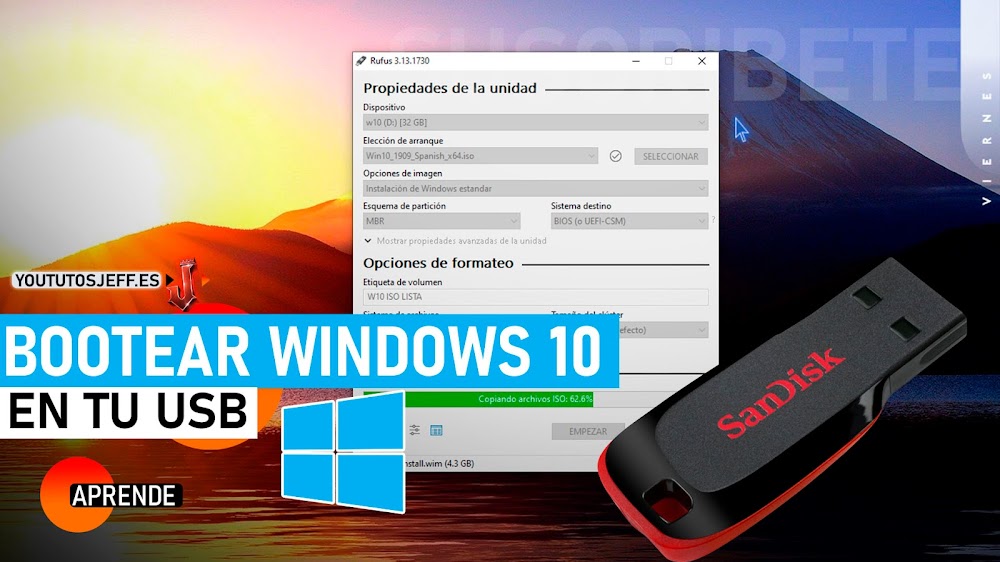 Bootear Windows 10 en USB 2022