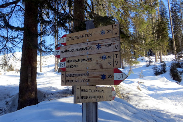 Passo Monte Croce a Malga Nemes e Klammbach in inverno