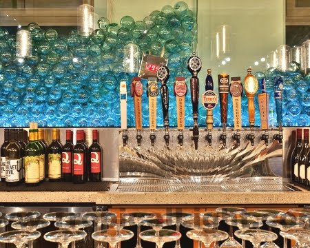 glass floats in bar