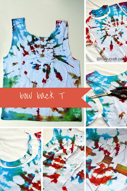 Tie Dye party with 6 different tie dye shirt restyle creations