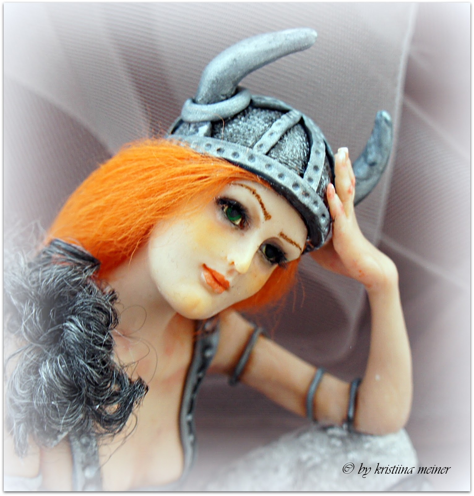 Art Dolls by Kristiina Meiner. OOAK. 185 Art Doll Viking Girl