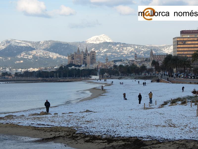Mallorca Només Nieve en la Catedral y la Playa de Palma