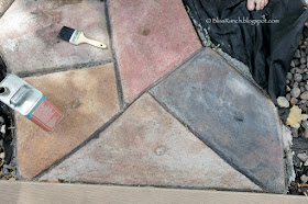 Stone Look Stained Cement Walkway, Bliss-Ranch.com