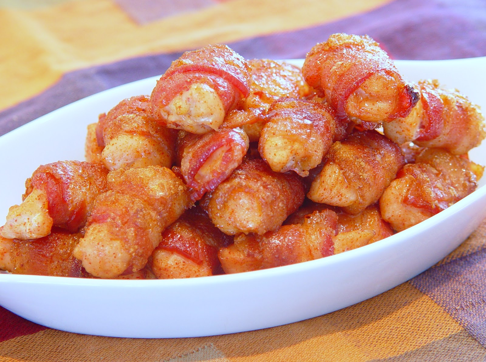 Everything Tasty from My Kitchen Sweet n' Spicy Bacon Chicken Bites