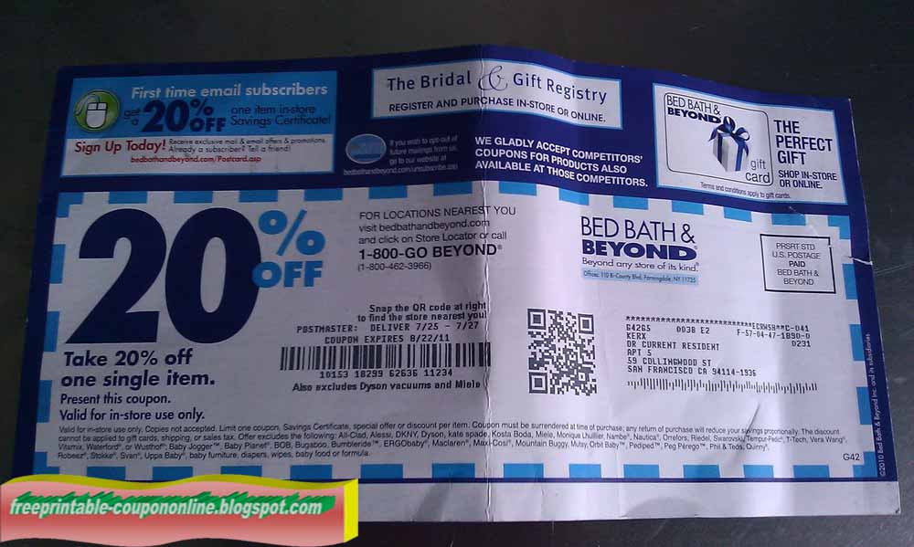 bed bath and beyond coupon uppababy