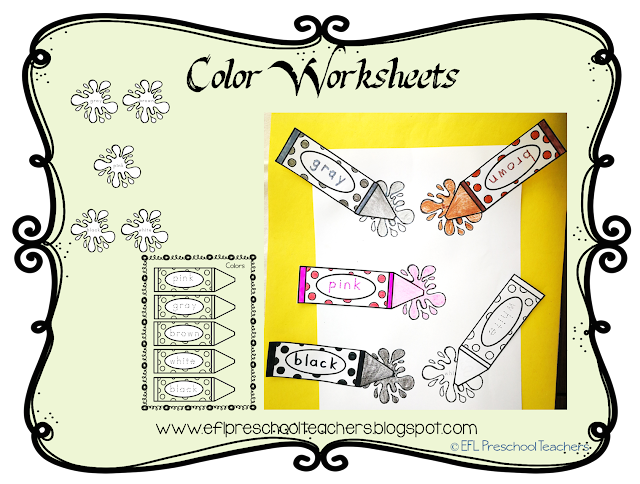 ESL/EFL Preschool Teachers: Color Worksheets