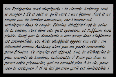 chronique Bridgerton, tome Anthony Julia Quinn