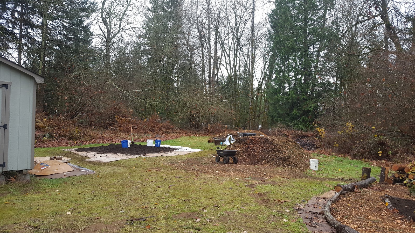 Mushroom Compost Delivery and Homemade Hot Tub!