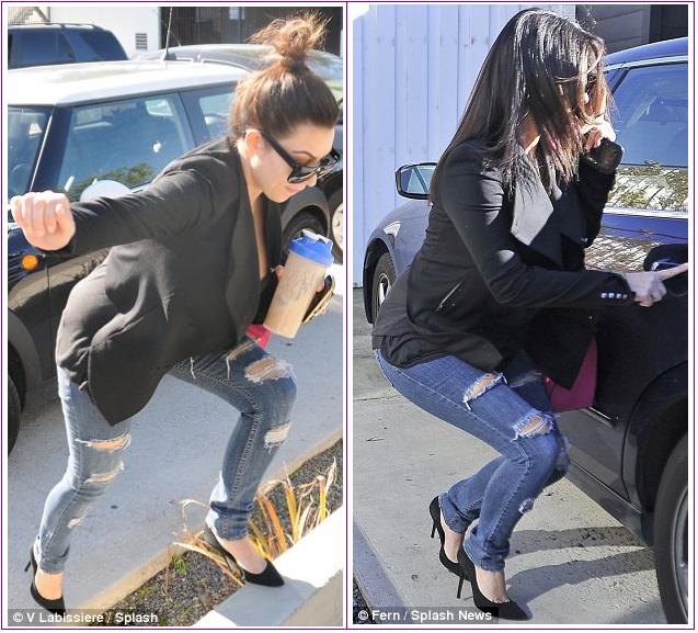 kim kardashian falls down