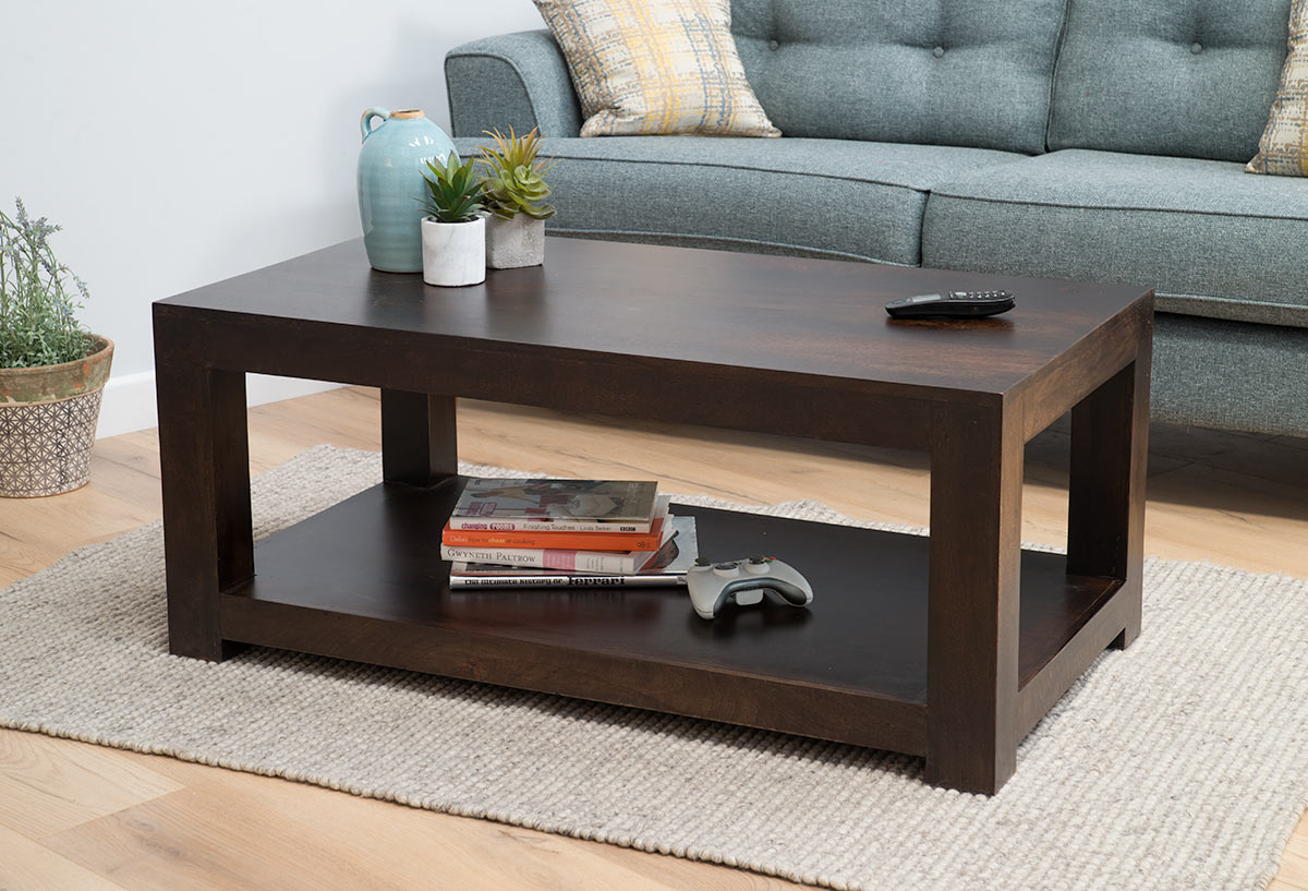 Dark Wood Living Room Tables Wall Decoration