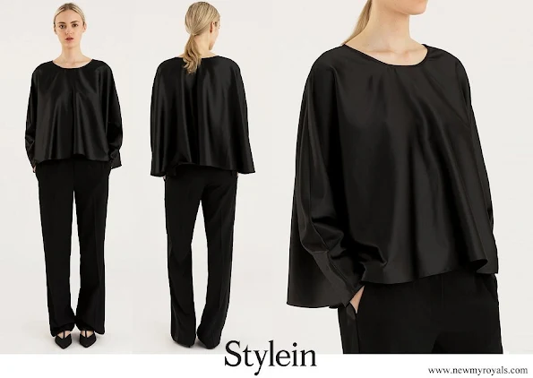 Crown Princess Victoria wore STYLEIN millie top black blouse Stylein