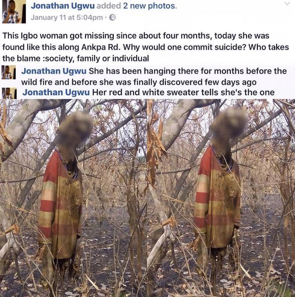 Woman’s Corpse Found Hanging On A Tree Months After Going Missing (Very