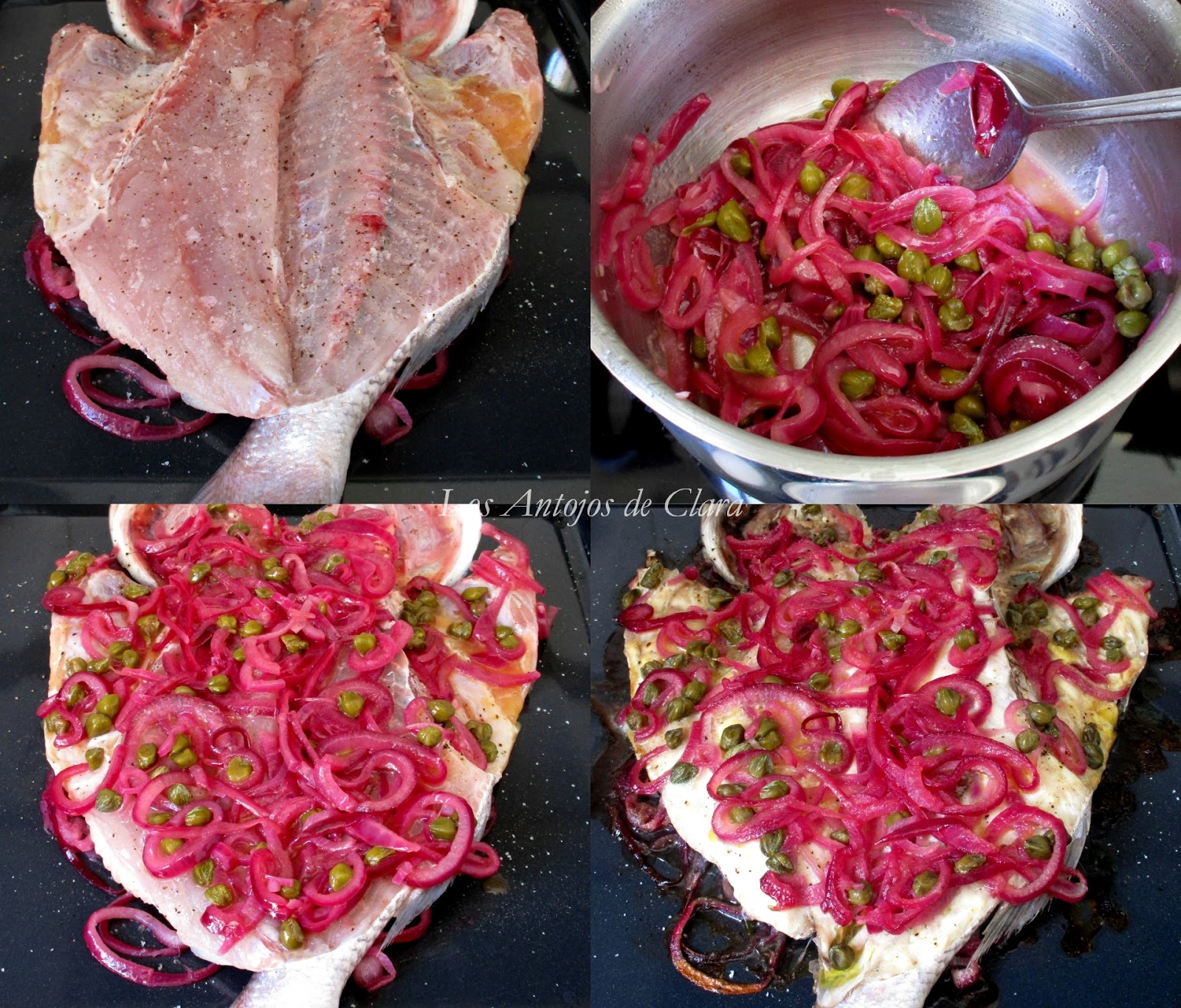 Los Antojos de Clara Pargo al horno con cebolla